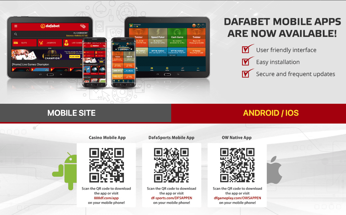 Dafabet casino app